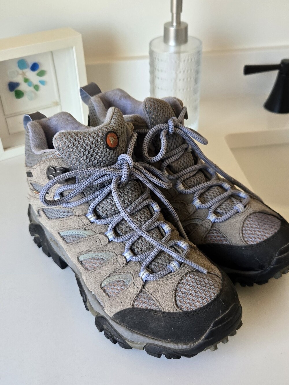 Merrell Moab Women's Gray Hiking Trail Shoes - Lightweight Support
